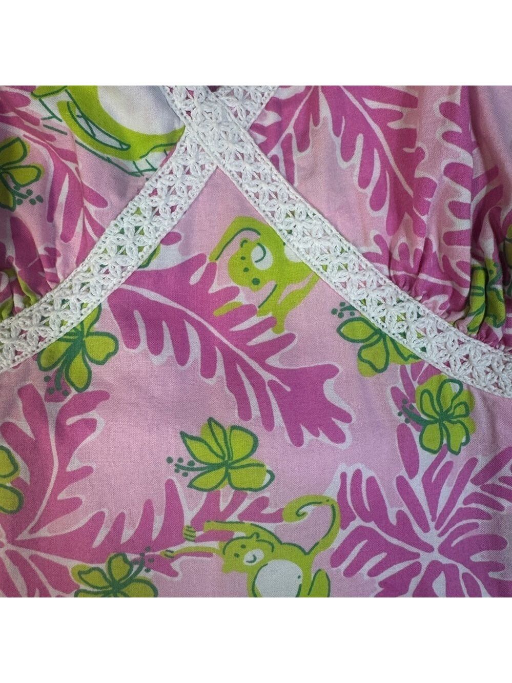 Lilly Pulitzer Women's Mommy & Me Monkey Print Sleeveless Cotton Dress Size 10 - Picture 11 of 16
